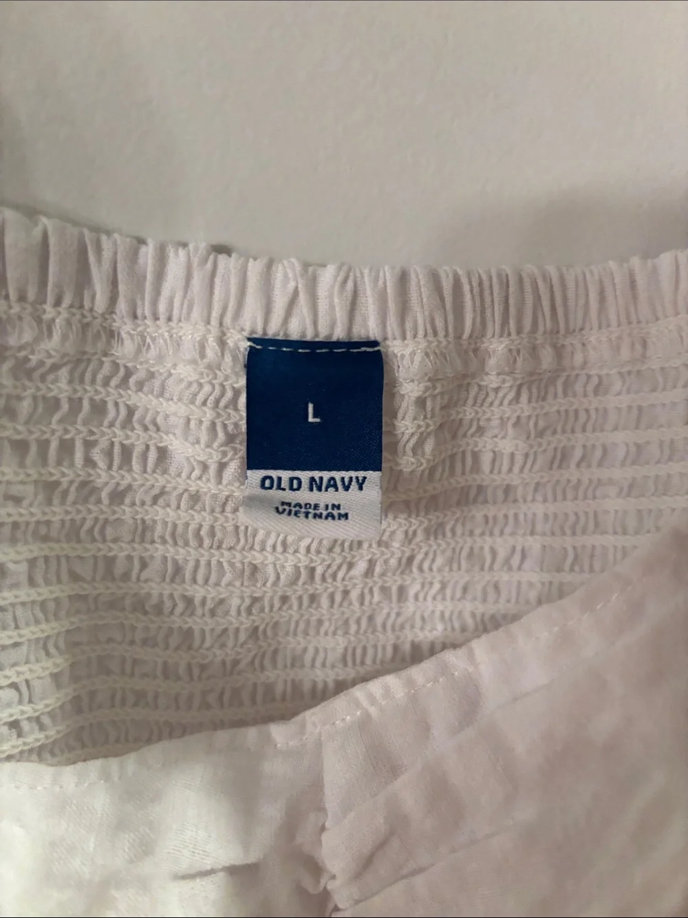 Old Navy White Puff-Sleeve Peasant Top